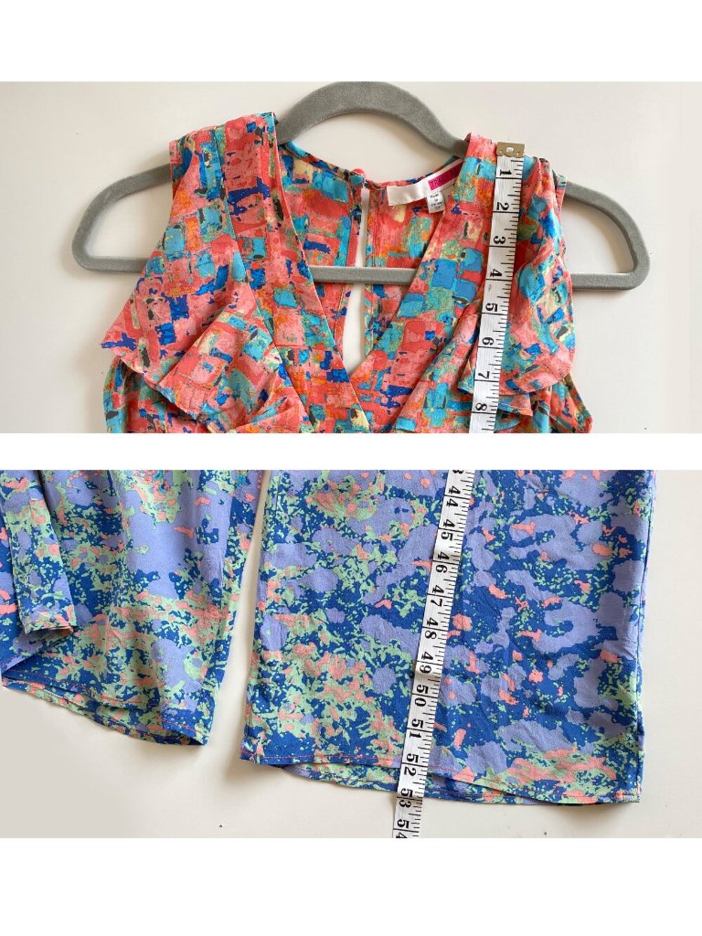 Tracy Reese Anthropologie 100 % Silk Manarola Jumpsuit Size 0 Petite Wide Leg - Picture 7 of 9